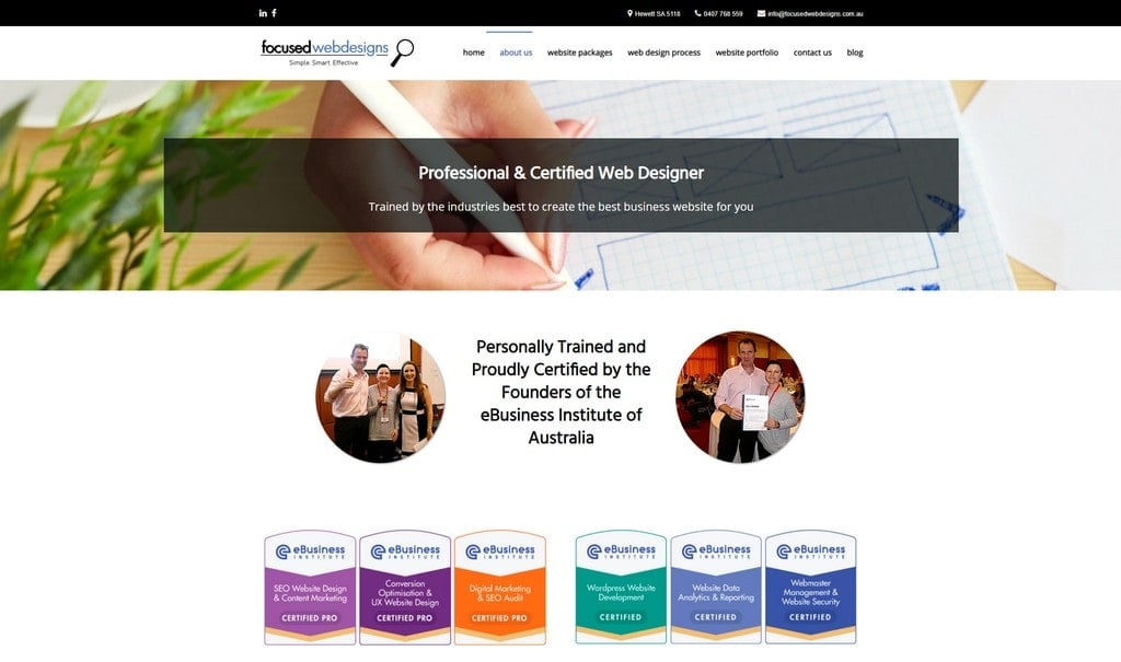 focused webdesigns certifications