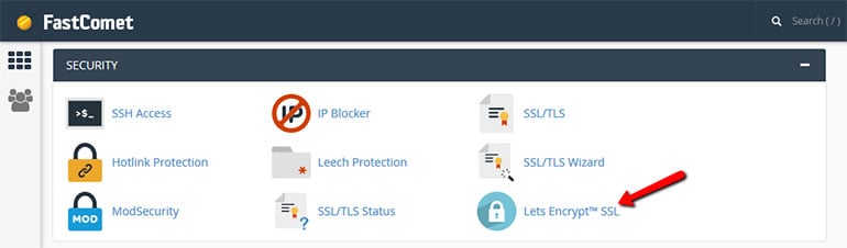 FastComet cPanel New Feature Let's Encrypt SSL