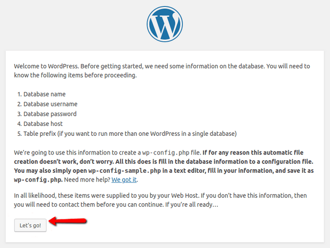 WordPress Requirements for Manual Install