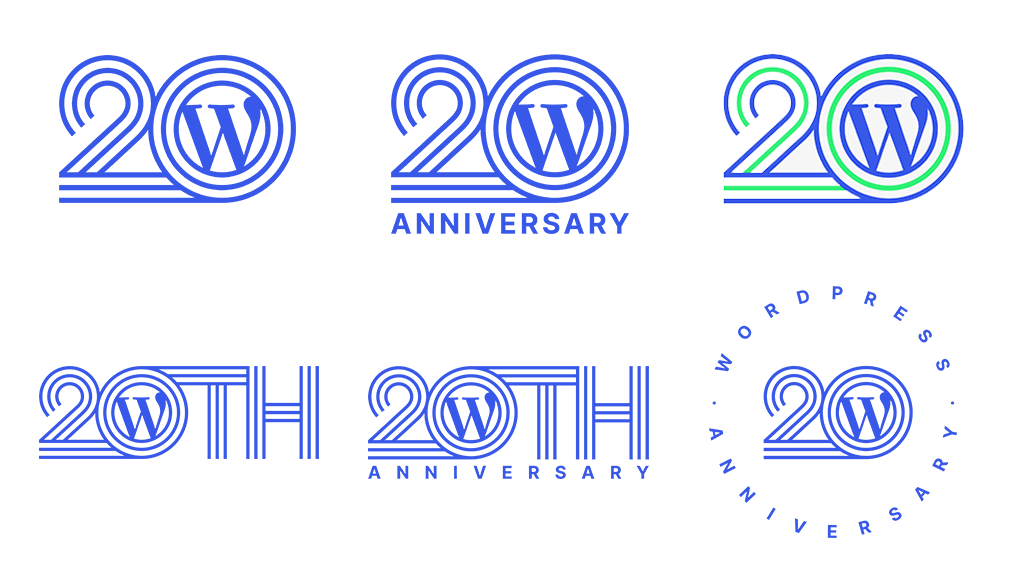 WordPress 20th Anniversary Logo Pack